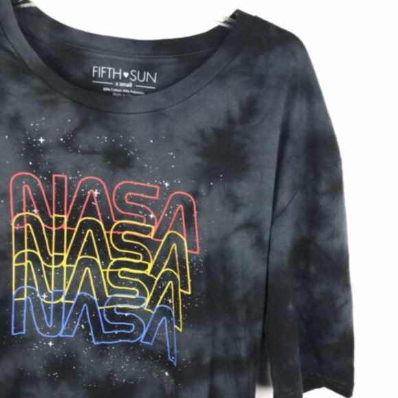 Fifth Sun NASA Print 3/4 Sleeve Casual Shirt Top - Picture 2 of 5